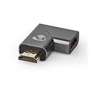 Nedis Adaptateur HDMI CVTB34904GY - Coudé à droite, aluminium plaqué or, 4K@60Hz, Gris