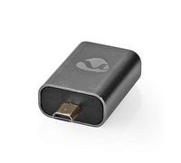 Nedis Adaptateur HDMI plaqué Or - Cet Adaptateur HDMI Haute Vitesse avec Ethernet convertit Votre Connexion Micro HDMI