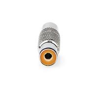 Nedis Adaptateur Mono Audio RCA Femelle vers RCA Femelle en Métal Dorée