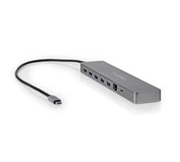 Nedis Adaptateur Multi-Ports USB - USB 3.2 Gen 1 - Connecteur USB-C™ - Micro SD / RJ45 Femelle/SD / 2 x HDMI™ / 2 x USB-C™ / 3 x USB-A Femelle - 0,40 m - Rond - Plaqué Or - TPE - Anthracite - Boîte