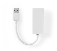 Nedis Adaptateur réseau USB - USB 2.0 - 100 Mbps - USB-A mâle - RJ45 femelle - 0.20 m - Rond - Plaqué or / Plaqué nickel - Cuivre pur - Blanc - boîte