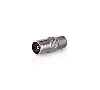 Nedis Adaptateur d'antenne et de satellite Coaxial Mâle - F Femelle M?tal