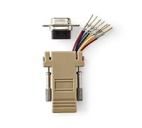 NEDIS Adaptateur série | Adaptateur | Connecteur D-SUB 9 Broches | RJ45 Femelle | Nickelé | Ivoire | Boîte