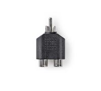 NEDIS Adaptateur Subwoofer RCA Mâle - 2x RCA Femelles Noir