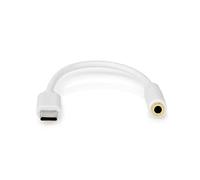 Nedis Adaptateur USB-C CCGB65950WT01 - USB 2.0, Jack 3,5 mm femelle, 0,1 m - Blanc