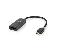 USB-C 3.1 Adapter Cable - Adaptateur USB / DisplayPort - 24 pin USB-C (M) pour DisplayPort (F) - USB 3.1 - 20 cm - anthracite