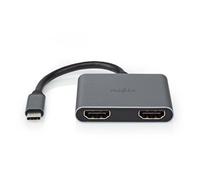 - Adaptateur vidéo - 24 pin USB-C mâle pour HDMI femelle - 10 cm - noir - support pour 4K30Hz, rond