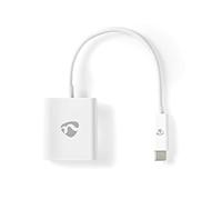 - Adaptateur vidéo - 24 pin USB-C mâle pour HD-15 (VGA) femelle - 20 cm - blanc - rond, support 1080p