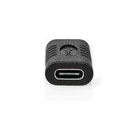 NEDIS Adaptateur USB USB 3.2 Gen 2 USB-C™ Femelle USB-C™ Femelle 10 Gbps Plaqué Nickel Noir Sac en Plastique
