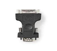 Nedis Adaptateur vidéo DVI‑I (F) pour HD‑15 (VGA) (M) – vis moletées – 1080p – Noir