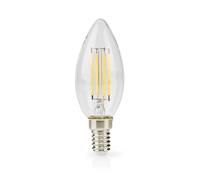 Nedis, Ampoule LED bougie rétro E14 4,5W dimmable, Transparent