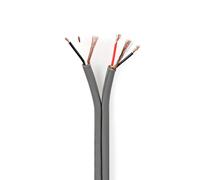 Nedis Audio Câble / 4 x 0.16 mm² / Cuivre / 100.0 m / Rond / PVC / Gris foncé / Rouleau