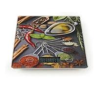 nedis balance de cuisine numérique design imprimé lcd verre 5kg max Multicolore