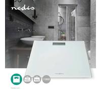 Nedis Pèse-personne PESC500WT Numérique Verre trempé 150 kg Blanc