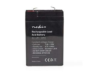 Nedis Batterie Rechargeable au Plomb-A Acide de 6 V 4000 mAh