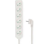 Nedis, bloc 6 prises 3680W 16A avec broche de terre 1,5m type E, blanc