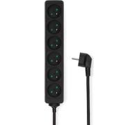 Nedis, bloc 6 prises 3680W 16A avec mise à la terre 1,5m type E France, noir