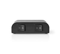 Nedis Boîtier de Commande Haut-parleurs - Commutation Entre 2 Paires de Haut-parleurs ou Lecture simultanée - 2 interrupteurs à Bascule séparés - 4-16 Ohm, 150 W - Noir