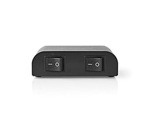 Nedis Boîtier de Commande Haut-parleurs - Commutation Entre 2 Paires de Haut-parleurs ou Lecture simultanée - 2 interrupteurs à Bascule séparés - 4-16 Ohm, 150 W - Noir