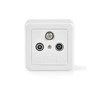 N SWBX100WT - Prise d'extrémité d'antenne, 1 x connecteur femelle F, 1 x conne