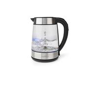 Nedis - Bouilloire | 1,7 L | Verre | Transparent | Rotatif à 360 degrés | Élément chauffant dissimulé | Protection l'ébullition