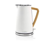 Nedis Bouilloire électrique 1,7 l Douce au Toucher Blanc