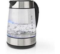 NEDIS Bouilloire Électrique 1,7L Verre Transparent 2200W Protection contre l'ébu