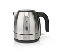 Nedis Bouilloire Électrique 1L Aluminium Rotatif avec Contrôleur Strix Argent