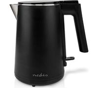 Nedis, Bouilloire électrique en plastique 1L 360° Strix 1200W, Noir