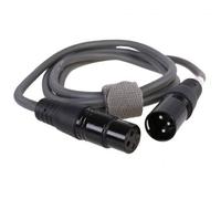 Nedis Câble adaptateur DMX - XLR 3 broches mâle - XLR 3 broches femelle - Nickelé - 1,50 m - Rond - PVC - Gris foncé - Fourreau carton