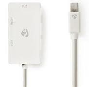 NEDIS Câble Adaptateur Multi Mini DisplayPort Mini DisplayPort Mâle - VGA Femelle + DVI-D Femelle à 24+1 Broches + sortie HDMI