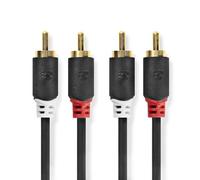 Nedis CABW24200AT50 câble audio 5 m 2 x RCA Anthracite