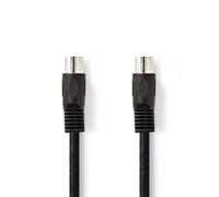 Nedis, câble audio DIN 5 pôles, mâle à mâle, 3 m, nickelé, noir
