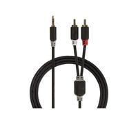 Nedis - Câble audio - mini-phone stereo 3.5 mm mâle pour RCA mâle - 3 m - anthracite - rond