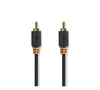 Nedis Câble Audio Numérique RCA Mâle vers RCA Mâle 2m Gris anthracite