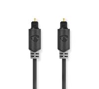 Nedis Câble audio optique - Fiche Toslink - Fiche Toslink - 3,00 m - Rond - PVC - Anthracite - Boîte