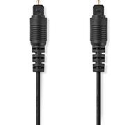 Nedis Câble audio optique | Toslink mâle | Toslink mâle | 1.00 m | rond | PVC | Noir | Boîte NE550680525