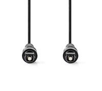 NEDIS Cable Audio Optique - Toslink Mâle - Toslink Mâle - 1.00m - Rond - PVC - Noir - Label