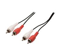 Nedis Câble audio stéréo CAGB24200BK10 2 x RCA mâle – 1 m – noir