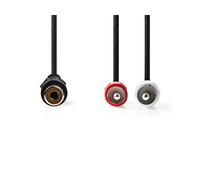 N CAGB24020BK02 - Nedis Câble audio stéréo | 2x RCA Male | RCA Femelle | Plaqué ni