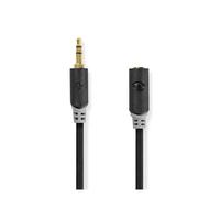 Nedis Câble Audio Stéréo Jack 3.5mm Mâle vers 3.5mm Femelle 3m Gris anthracite