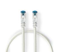 Nedis Câble Cat 6a s/FTP RJ45 mâle-mâle 0,50 m rond argent PVC/tressé snagless