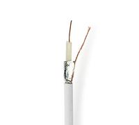 Nedis Câble coaxial Coax 12 75 Ohm Double blindage Eca 25 m PVC blanc