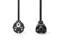 Nedis Câble d'alimentation - Fiche de Contact de Protection - IEC-320-C5 - Droit - Nickelé - 3 m - Rond - PVC - Noir - Étiquette