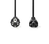 Câble d'alimentation | Prise de Terre mâle | iec-320-c5 | Droit | Droit | plaqué Nickel | 5.00 m | r