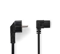 Nedis - Câble d'alimentation - power CEE 7/7 (M) incliné pour power IEC 60320 C13 incliné - 10 A - 2 m - rond - noir