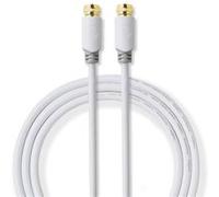 nedis câble d'antenne et de satellite f mâle f mâle 5.0 m blanc Blanc G