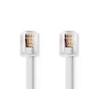 Nedis Câble de Télécommunications RJ11 Mâle - RJ11 Mâle 5,0 m Blanc