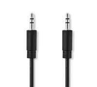 Nedis, Câble d'extension audio 3 m, mâle à femelle, noir