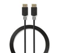 - Câble DisplayPort - DisplayPort (M) droit pour DisplayPort (M) droit - DisplayPort 1.4 - 3 m - moulé, rond, support 8K - gris, anthracite